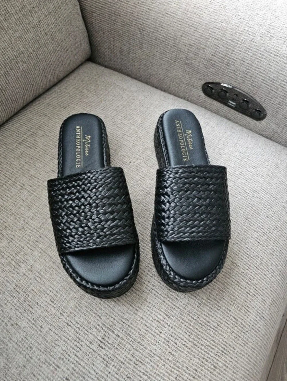 Anthropologie Matisse Montego Platform Slides Size 9